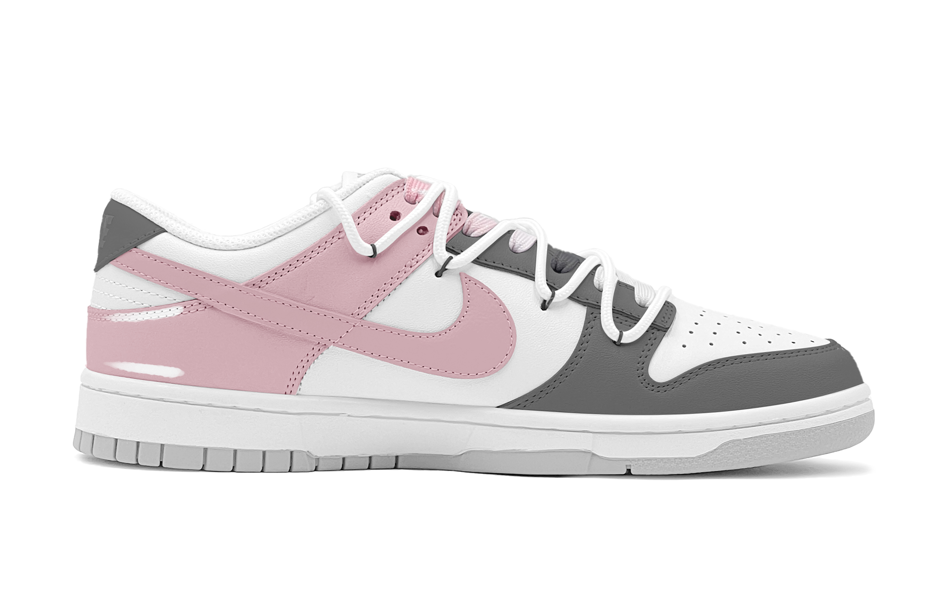 Order [定制鞋] 耐克Dunk Low '欢乐灰粉' DV0831-101(TeamS-灰粉贴标男S-BOX)