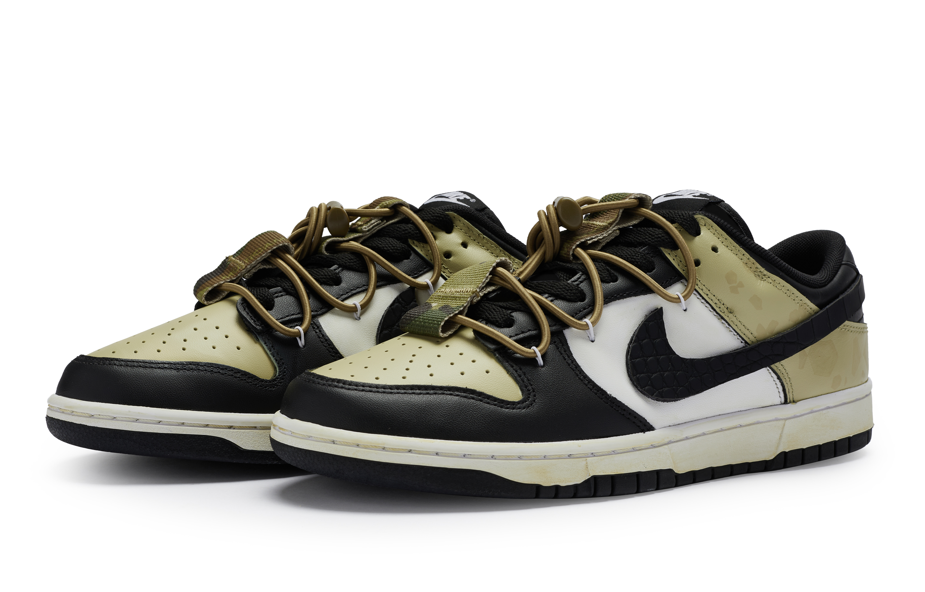 Lookbook Zapatillas Nike Dunk Low 'Aventura en la Selva Negro Blanco Gris Verde' CW1590-100-484826