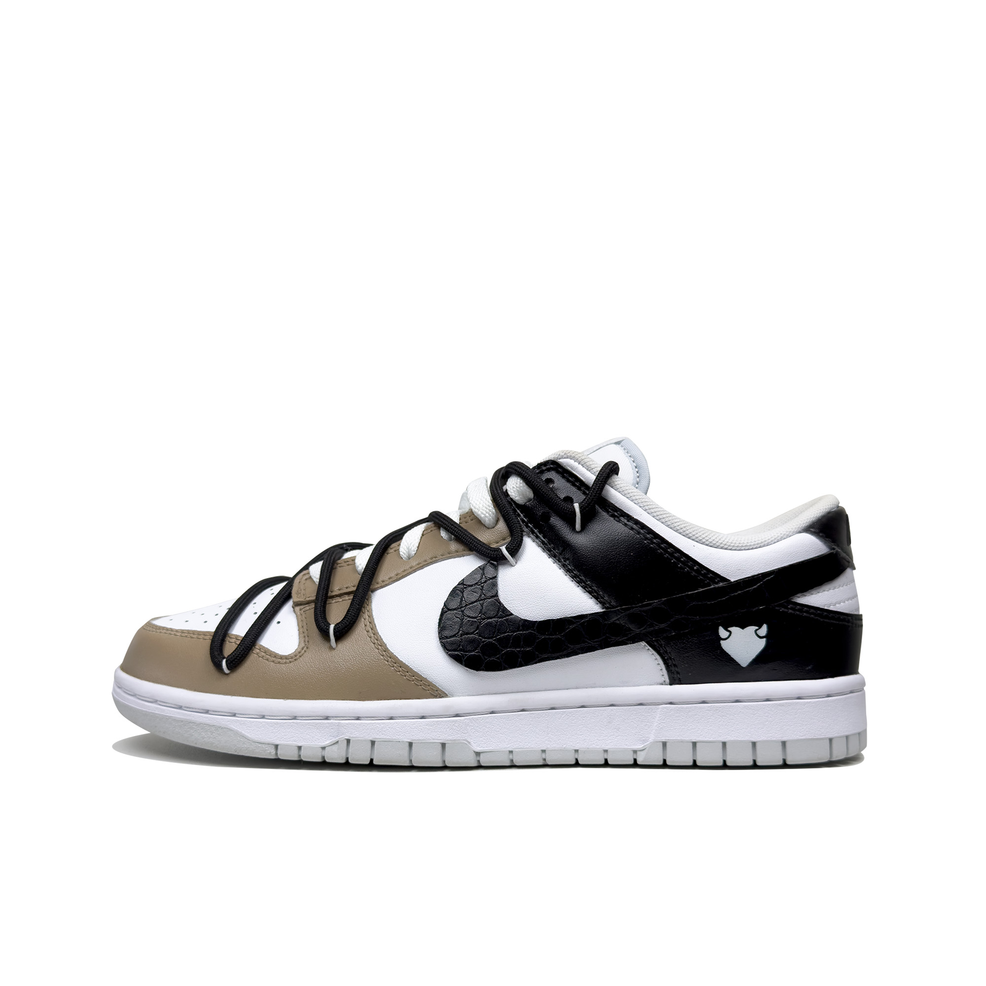 Buy [Sepatu Khusus] Nike Dunk Low 'Khaki Hitam Wild Heart' DV0831-101-445743