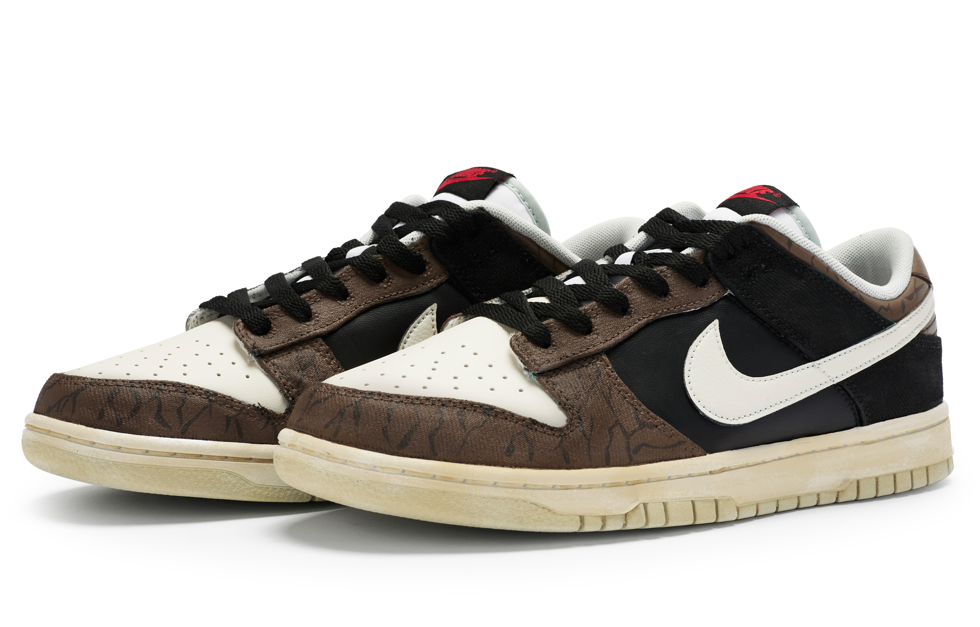 Lookbook [定制鞋款] 耐克Dunk Low '卡其棕黑色' DV0827-100(Team80-男款黑咖啡)