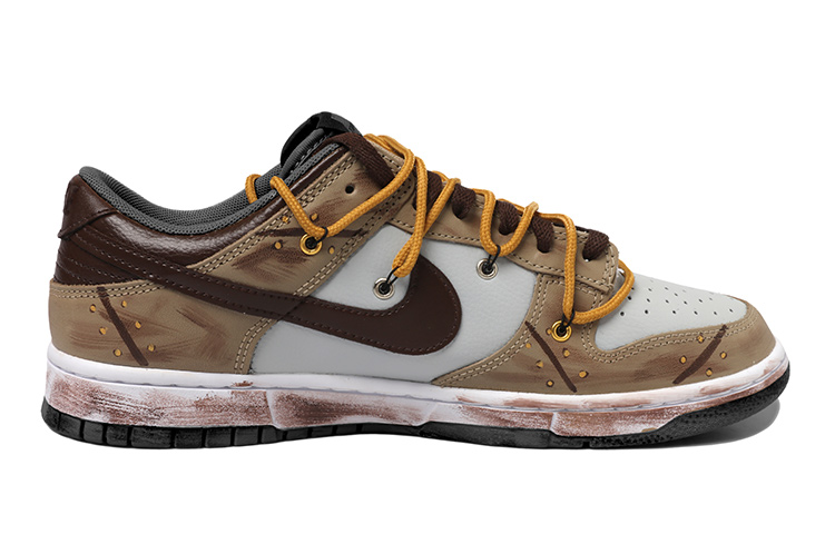 Lookbook [定制鞋] 耐克Dunk Low '卡其棕复古低帮' DC9560-001(Team拾玖-复古做旧棕女)