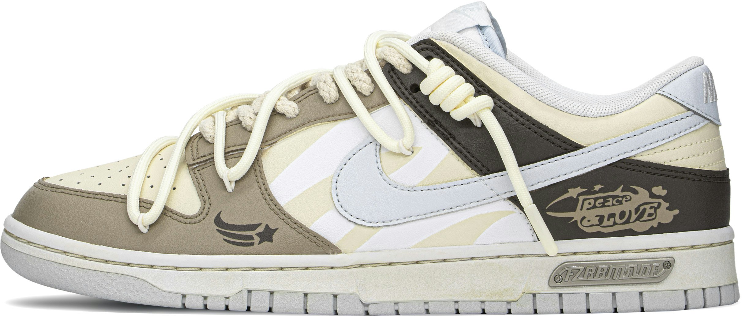 custom-shoes-nike-dunk-low-khaki-brown-retro