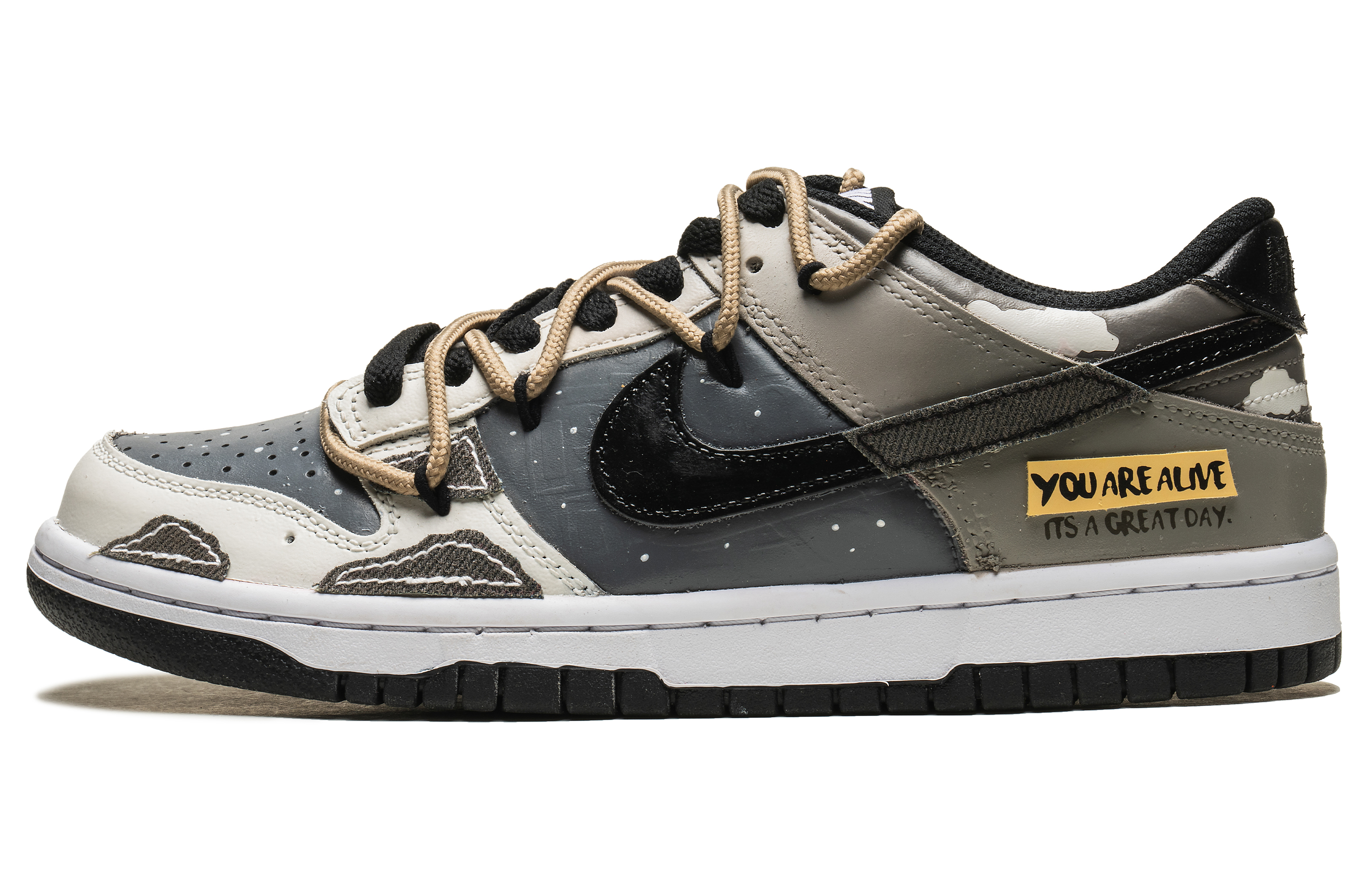 Order [Sepatu Kustom] Nike Dunk Low 'Khaki Cloud' DD1391-100(TeamB-灰彩云行)
