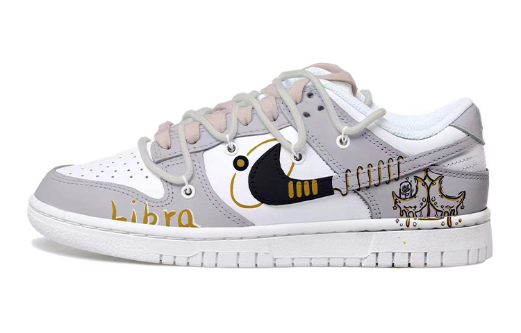 Buy [Kasut Custom] Nike Dunk Low 'Khaki Grey Zodiac' DH9765-100(Team拾玖-天秤座女S-BOX)