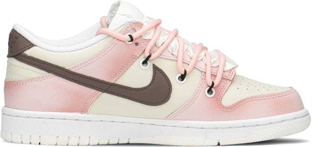 【定制球鞋】Nike Dunk Low 蝴蝶結 滿天星 低幫 板鞋 GS 米褐粉 Order 【定制球鞋】Nike Dunk Low 蝴蝶結 滿天星 低幫 板鞋 GS 米褐粉