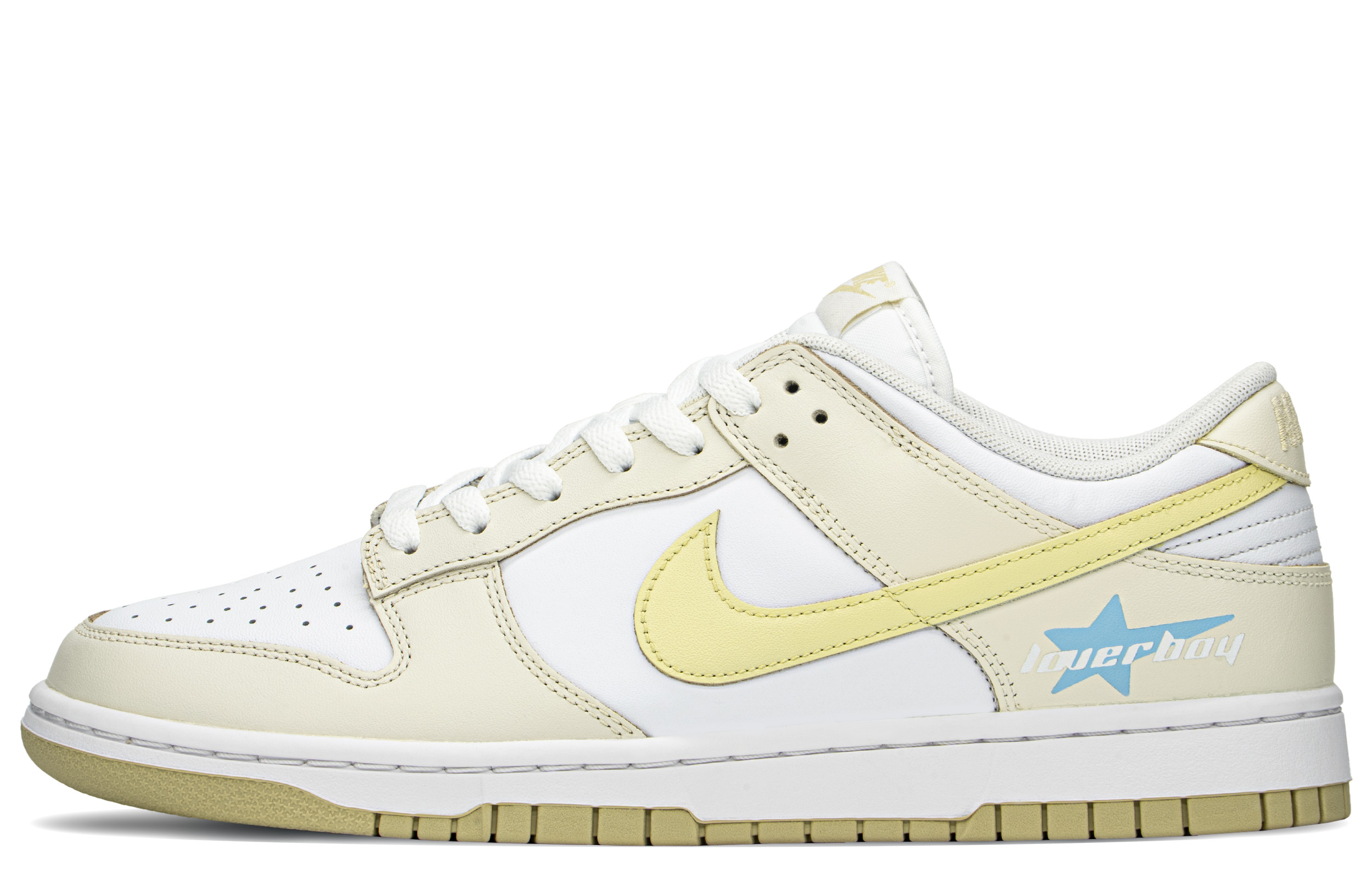 Buy 【訂製球鞋】Nike Dunk Low FZBB 夏日主題現 卡其藍星 簡約 百搭 低筒 板鞋 男款 卡其黃