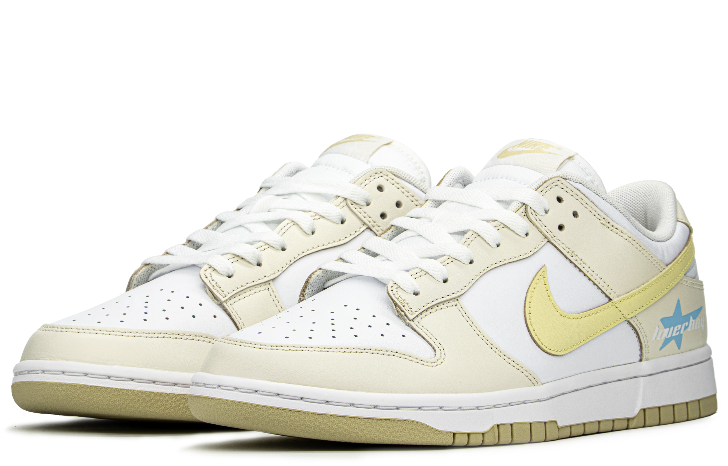 Lookbook 【訂製球鞋】Nike Dunk Low FZBB 夏日主題現 卡其藍星 簡約 百搭 低筒 板鞋 男款 卡其黃
