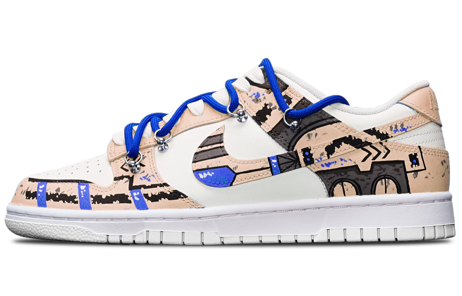 [Custom Shoes] Nike Dunk Low 'Khaki White Gundam'