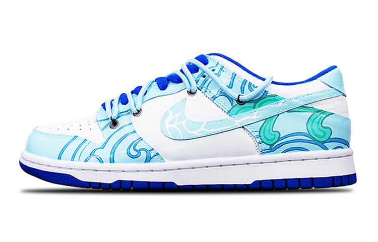 Buy 【定制球鞋】Nike Dunk Low 酷飒一夏 王者榮耀 諸葛亮 時雨天司 解構鞋帶 電玩 低幫 板鞋 GS 北卡藍