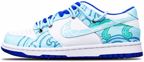 【定制球鞋】Nike Dunk Low 酷飒一夏 王者榮耀 諸葛亮 時雨天司 解構鞋帶 電玩 低幫 板鞋 GS 北卡藍 Buy 【定制球鞋】Nike Dunk Low 酷飒一夏 王者榮耀 諸葛亮 時雨天司 解構鞋帶 電玩 低幫 板鞋 GS 北卡藍