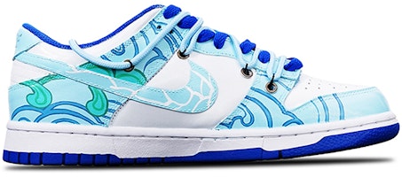 【定制球鞋】Nike Dunk Low 酷飒一夏 王者榮耀 諸葛亮 時雨天司 解構鞋帶 電玩 低幫 板鞋 GS 北卡藍 Order 【定制球鞋】Nike Dunk Low 酷飒一夏 王者榮耀 諸葛亮 時雨天司 解構鞋帶 電玩 低幫 板鞋 GS 北卡藍