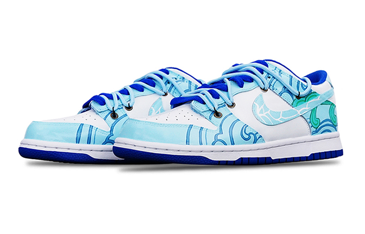 Lookbook 【定制球鞋】Nike Dunk Low 酷飒一夏 王者榮耀 諸葛亮 時雨天司 解構鞋帶 電玩 低幫 板鞋 GS 北卡藍