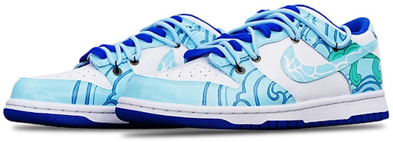 【定制球鞋】Nike Dunk Low 酷飒一夏 王者榮耀 諸葛亮 時雨天司 解構鞋帶 電玩 低幫 板鞋 GS 北卡藍 Lookbook 【定制球鞋】Nike Dunk Low 酷飒一夏 王者榮耀 諸葛亮 時雨天司 解構鞋帶 電玩 低幫 板鞋 GS 北卡藍