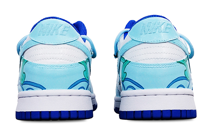 Shop 【定制球鞋】Nike Dunk Low 酷飒一夏 王者榮耀 諸葛亮 時雨天司 解構鞋帶 電玩 低幫 板鞋 GS 北卡藍