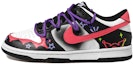 Buy Zapatillas Nike Dunk Low 'Kuromi Negro Blanco Púrpura Rojo Graffiti' DC9560-001(Team拾玖-黑紫星星女S-BOX)