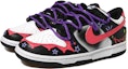 Lookbook Zapatillas Nike Dunk Low 'Kuromi Negro Blanco Púrpura Rojo Graffiti' DC9560-001(Team拾玖-黑紫星星女S-BOX)