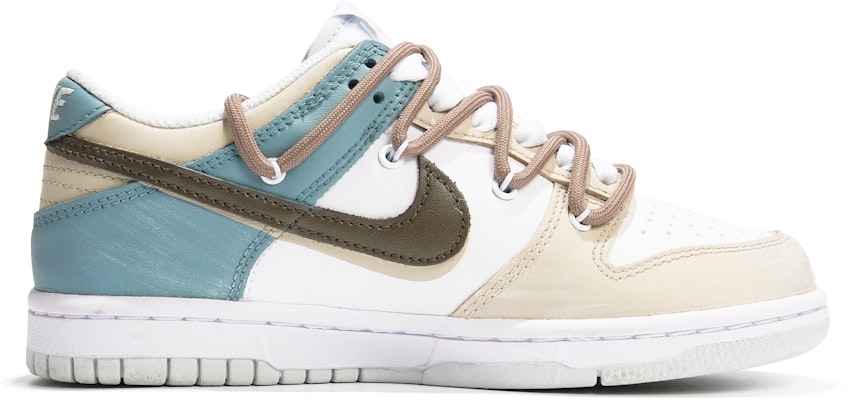 【定制球鞋】Nike Dunk Low 參次實驗室 始終如一 青沫做舊 防滑耐磨 低筒 板鞋 男款 杏仁色 Order 【定制球鞋】Nike Dunk Low 參次實驗室 始終如一 青沫做舊 防滑耐磨 低筒 板鞋 男款 杏仁色