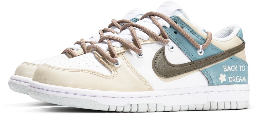 【定制球鞋】Nike Dunk Low 參次實驗室 始終如一 青沫做舊 防滑耐磨 低筒 板鞋 男款 杏仁色 Lookbook 【定制球鞋】Nike Dunk Low 參次實驗室 始終如一 青沫做舊 防滑耐磨 低筒 板鞋 男款 杏仁色