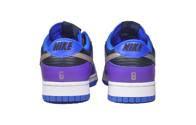 Shop 【定製球鞋】 Nike Dunk Low 湖人洛杉磯 科比詹姆斯 解構鞋帶 手繪噴繪 低幫 板鞋 男款 紫金