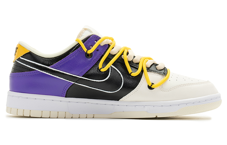 Order [Kasut Tersuai] Nike Dunk Low 'Lakers Ungu Emas 24' DJ6188-100(TeamB-男款湖人鸳鸯紫金)
