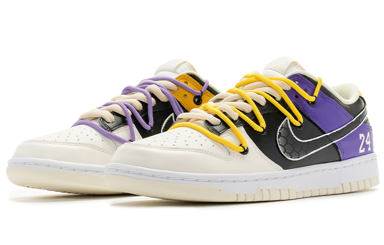 Lookbook [Kasut Tersuai] Nike Dunk Low 'Lakers Ungu Emas 24' DJ6188-100(TeamB-男款湖人鸳鸯紫金)