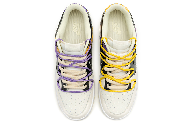 Shop [Kasut Tersuai] Nike Dunk Low 'Lakers Ungu Emas 24' DJ6188-100(TeamB-男款湖人鸳鸯紫金)
