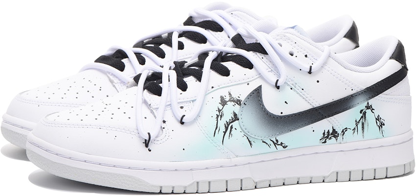 【定制球鞋】Nike Dunk Low 山水 解構 高街 舒適 百搭 低幫 板鞋 男款 黑白 Lookbook 【定制球鞋】Nike Dunk Low 山水 解構 高街 舒適 百搭 低幫 板鞋 男款 黑白