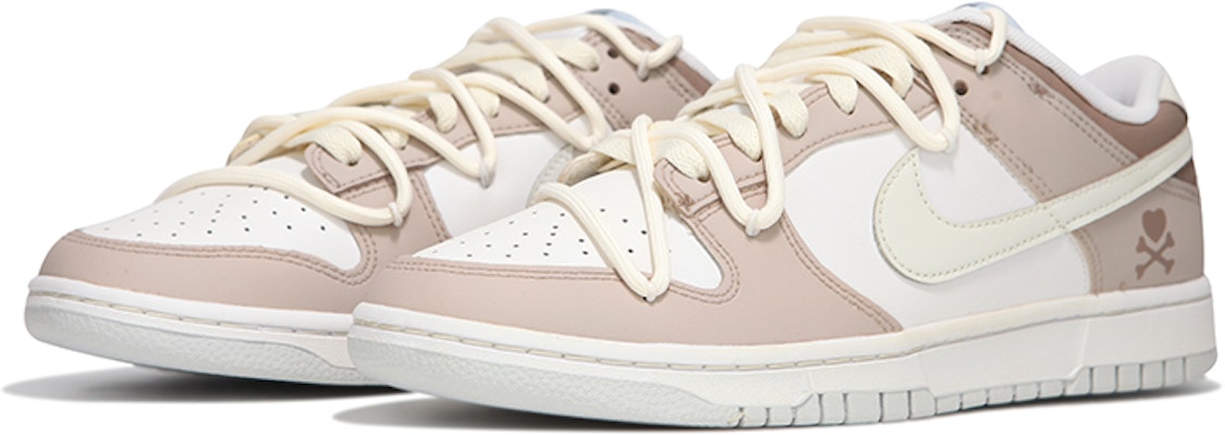 【客製球鞋】Nike Dunk Low 熱浪 拿鐵 沈染 復古做舊 大地色系 愛心 解構綁帶 低筒 板鞋 男款 白棕 Lookbook 【客製球鞋】Nike Dunk Low 熱浪 拿鐵 沈染 復古做舊 大地色系 愛心 解構綁帶 低筒 板鞋 男款 白棕