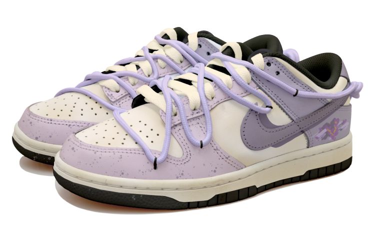Lookbook 나이키 덩크 로우 '라벤더 스플래터' (커스텀) CW1590-100(Team拾玖-梦幻薰衣草S-BOX）
