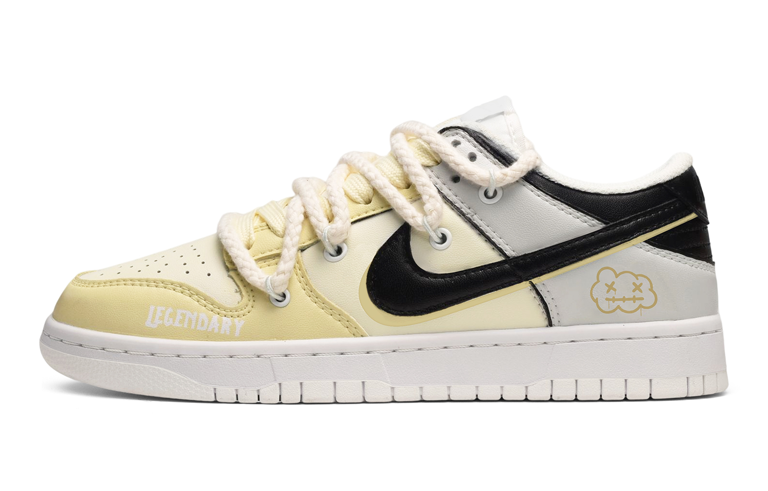 [Custom Shoes] Nike Dunk Low 'Legendary Unrivaled Black Yellow'