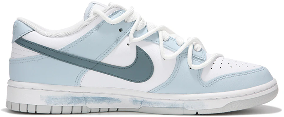 【客製化球鞋】Nike Dunk Low 火心 淡藍奶沫 簡約 冷淡風 復古 解構綁帶 低筒 滑板鞋 男款 藍白色 Order 【客製化球鞋】Nike Dunk Low 火心 淡藍奶沫 簡約 冷淡風 復古 解構綁帶 低筒 滑板鞋 男款 藍白色