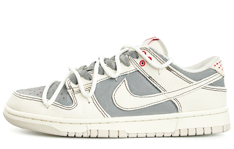 Buy 【定制球鞋】Nike Dunk Low 淡礫褐色 牛仔 解構板鞋 低幫 板鞋 男女同款 米灰