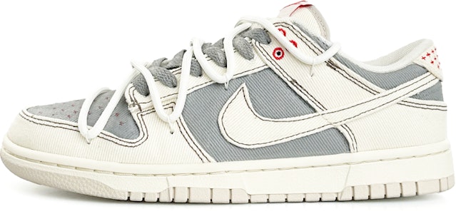 【定制球鞋】Nike Dunk Low 淡礫褐色 牛仔 解構板鞋 低幫 板鞋 男女同款 米灰 Buy 【定制球鞋】Nike Dunk Low 淡礫褐色 牛仔 解構板鞋 低幫 板鞋 男女同款 米灰