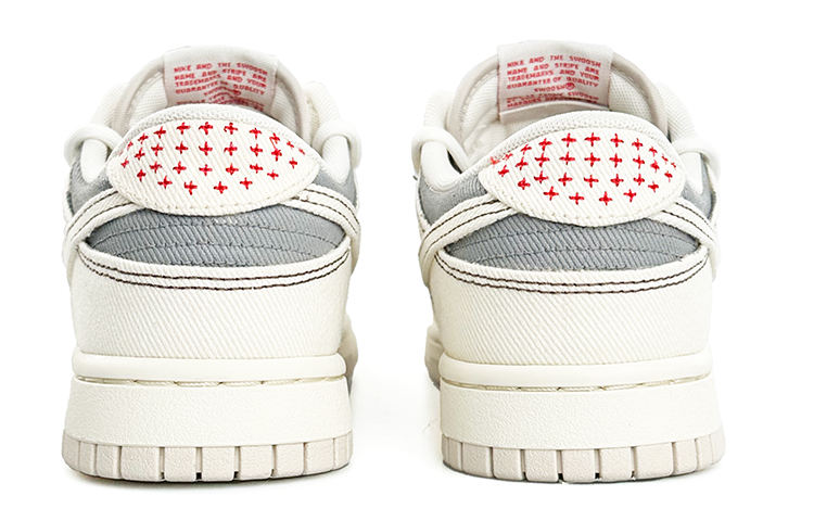 Shop 【定制球鞋】Nike Dunk Low 淡礫褐色 牛仔 解構板鞋 低幫 板鞋 男女同款 米灰