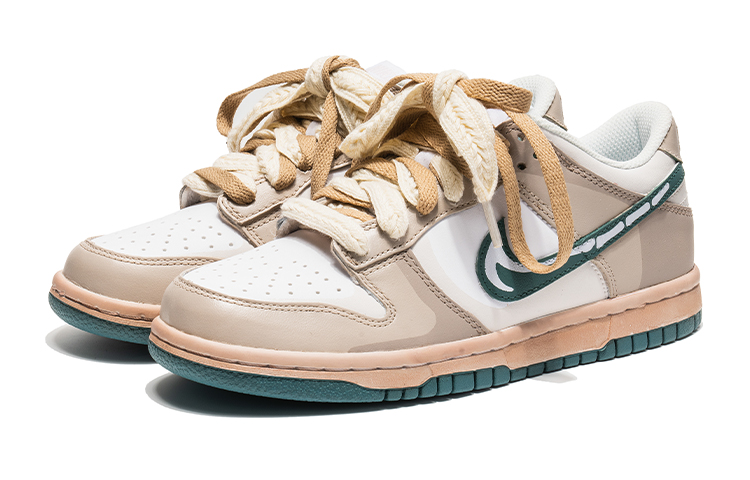 Lookbook [定制鞋款] 耐克Dunk Low '浅影摩卡' FD9911-101(TeamB-漫画风白灰S-BOX)