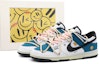 Buy 【客製化球鞋】Nike Dunk Low 競速閃電藍 夏日穿搭 髒髒鞋 解構熊貓 復古做舊 低筒 板鞋 男款 白藍
