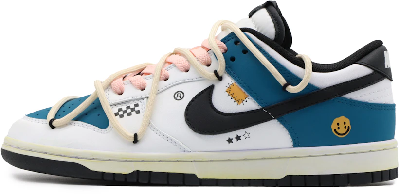 【客製化球鞋】Nike Dunk Low 競速閃電藍 夏日穿搭 髒髒鞋 解構熊貓 復古做舊 低筒 板鞋 男款 白藍 Order 【客製化球鞋】Nike Dunk Low 競速閃電藍 夏日穿搭 髒髒鞋 解構熊貓 復古做舊 低筒 板鞋 男款 白藍