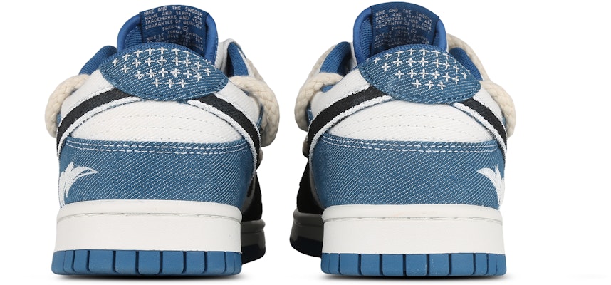 【訂製球鞋】Nike Dunk Low 閃電牛仔 戶外穿搭 高街風 小眾高級 麻繩解構 低幫 板鞋 男女同款 黑白藍 Purchase 【訂製球鞋】Nike Dunk Low 閃電牛仔 戶外穿搭 高街風 小眾高級 麻繩解構 低幫 板鞋 男女同款 黑白藍
