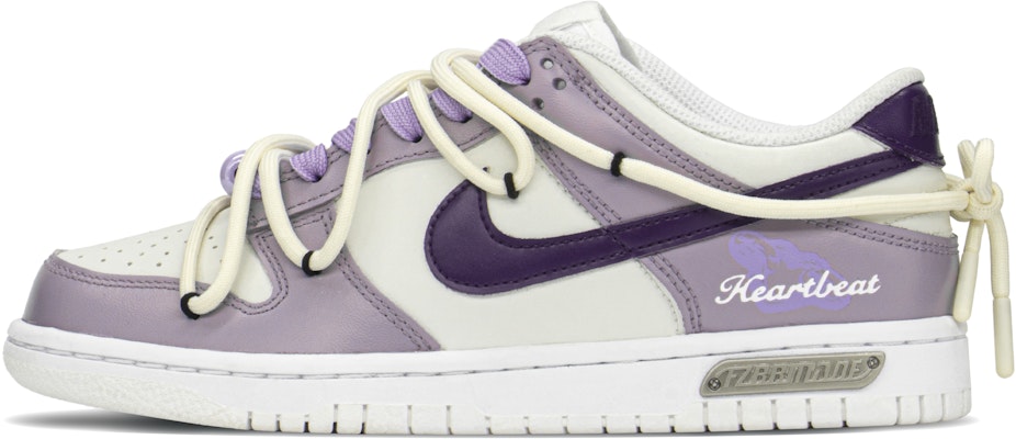 【訂製球鞋】Nike Dunk Low FZBB 心動紫丁香 低筒 板鞋 GS 米白紫 Buy 【訂製球鞋】Nike Dunk Low FZBB 心動紫丁香 低筒 板鞋 GS 米白紫