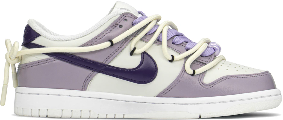 【訂製球鞋】Nike Dunk Low FZBB 心動紫丁香 低筒 板鞋 GS 米白紫 Order 【訂製球鞋】Nike Dunk Low FZBB 心動紫丁香 低筒 板鞋 GS 米白紫