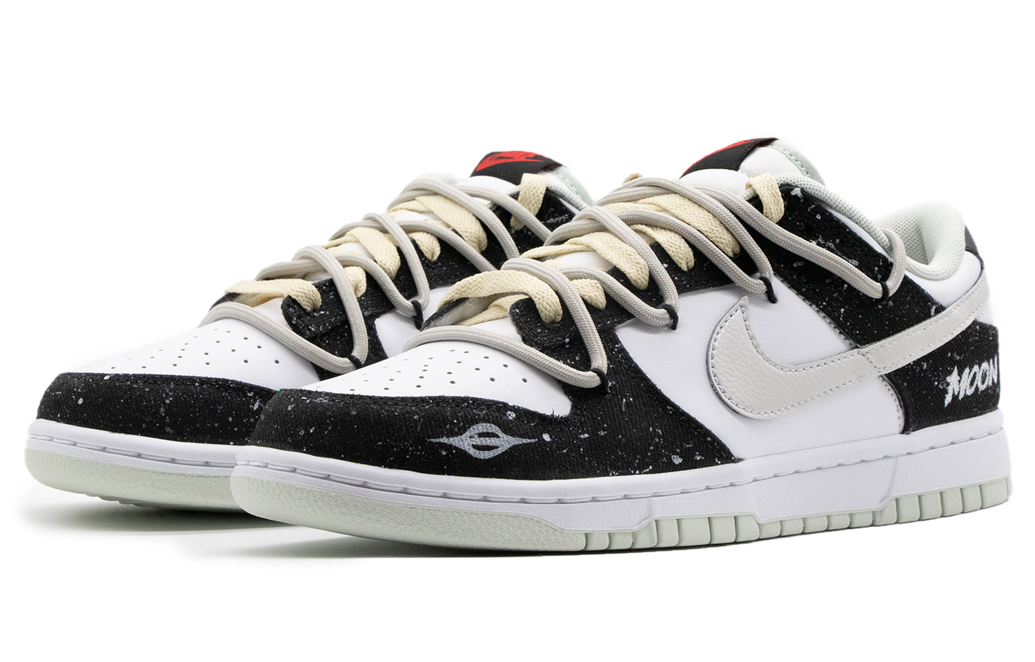 Lookbook [Kasual Kasut] Nike Dunk Rendah 'Cecair Perak Panda' dv0827-100(Team57-男款星辰)