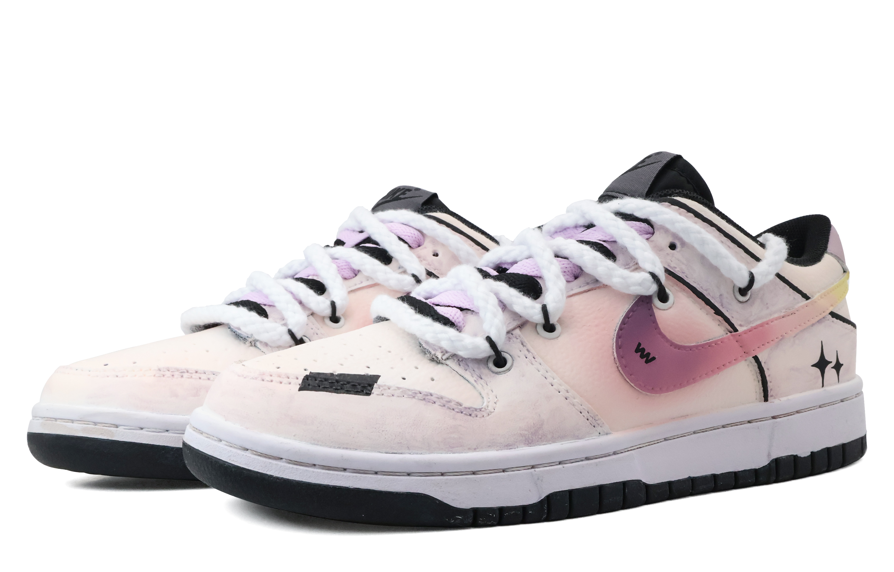 Lookbook 【定制球鞋】 Nike Dunk Low 琉璃 潮流 高街 多巴胺 漸變 簡約 塗鴉 百搭 低幫 板鞋 GS 紫色