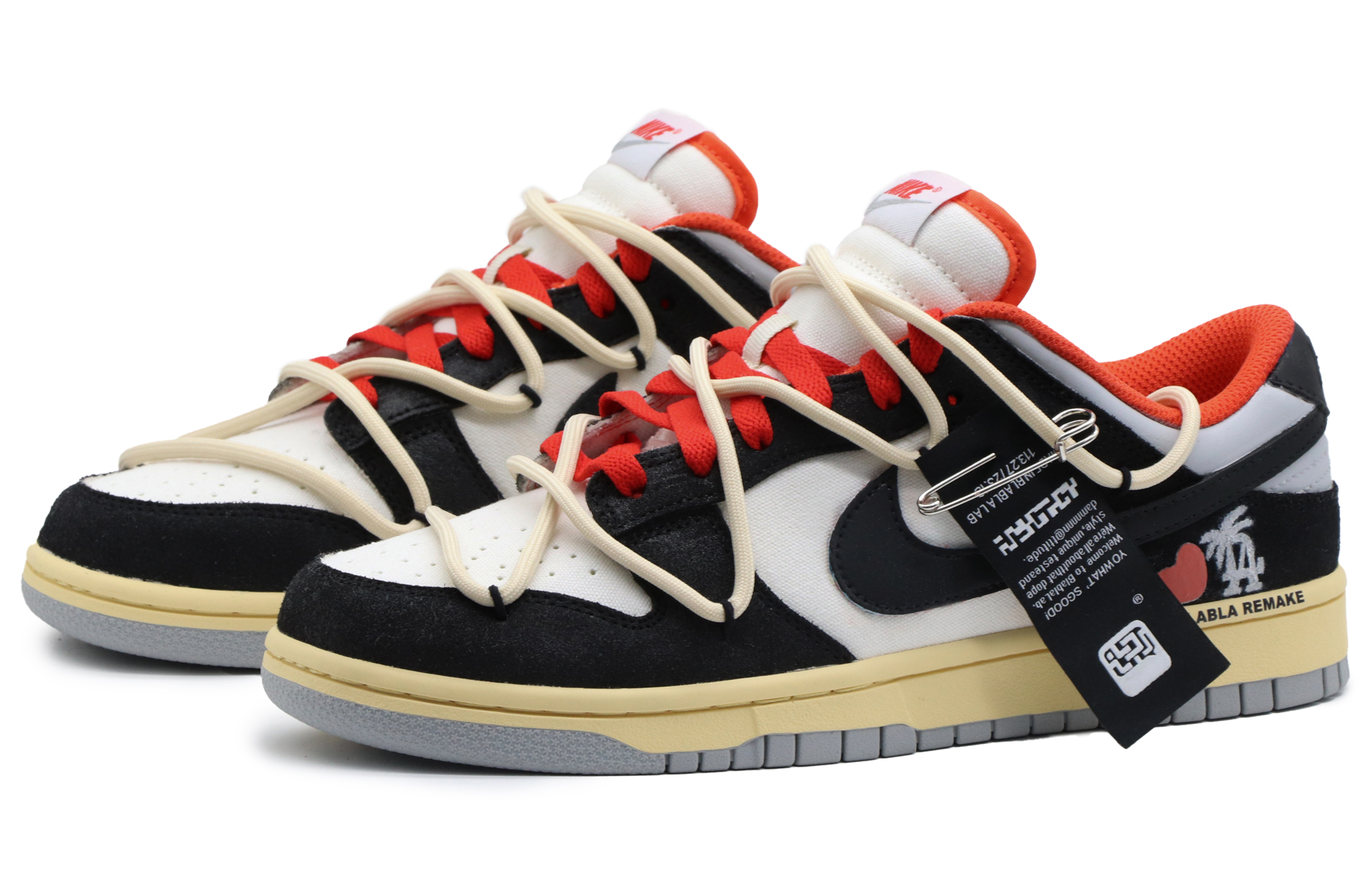 [Custom Shoes] Nike Dunk Low 'Los Angeles BBL Black Red' 圖 3