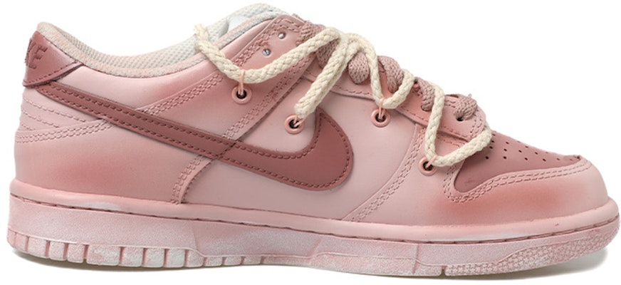 【訂製球鞋】Nike Dunk Low OKHR 浸染 漸變 愛心 LOVE 情侶 1314 解構鞋帶 低幫 板鞋 GS 粉色 Order 【訂製球鞋】Nike Dunk Low OKHR 浸染 漸變 愛心 LOVE 情侶 1314 解構鞋帶 低幫 板鞋 GS 粉色