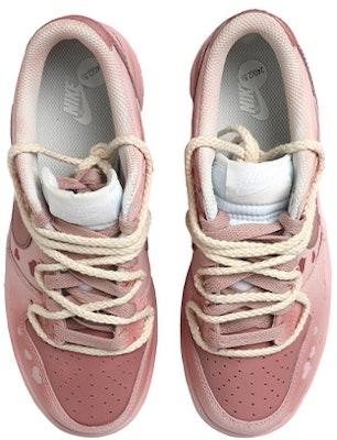 【訂製球鞋】Nike Dunk Low OKHR 浸染 漸變 愛心 LOVE 情侶 1314 解構鞋帶 低幫 板鞋 GS 粉色 Shop 【訂製球鞋】Nike Dunk Low OKHR 浸染 漸變 愛心 LOVE 情侶 1314 解構鞋帶 低幫 板鞋 GS 粉色