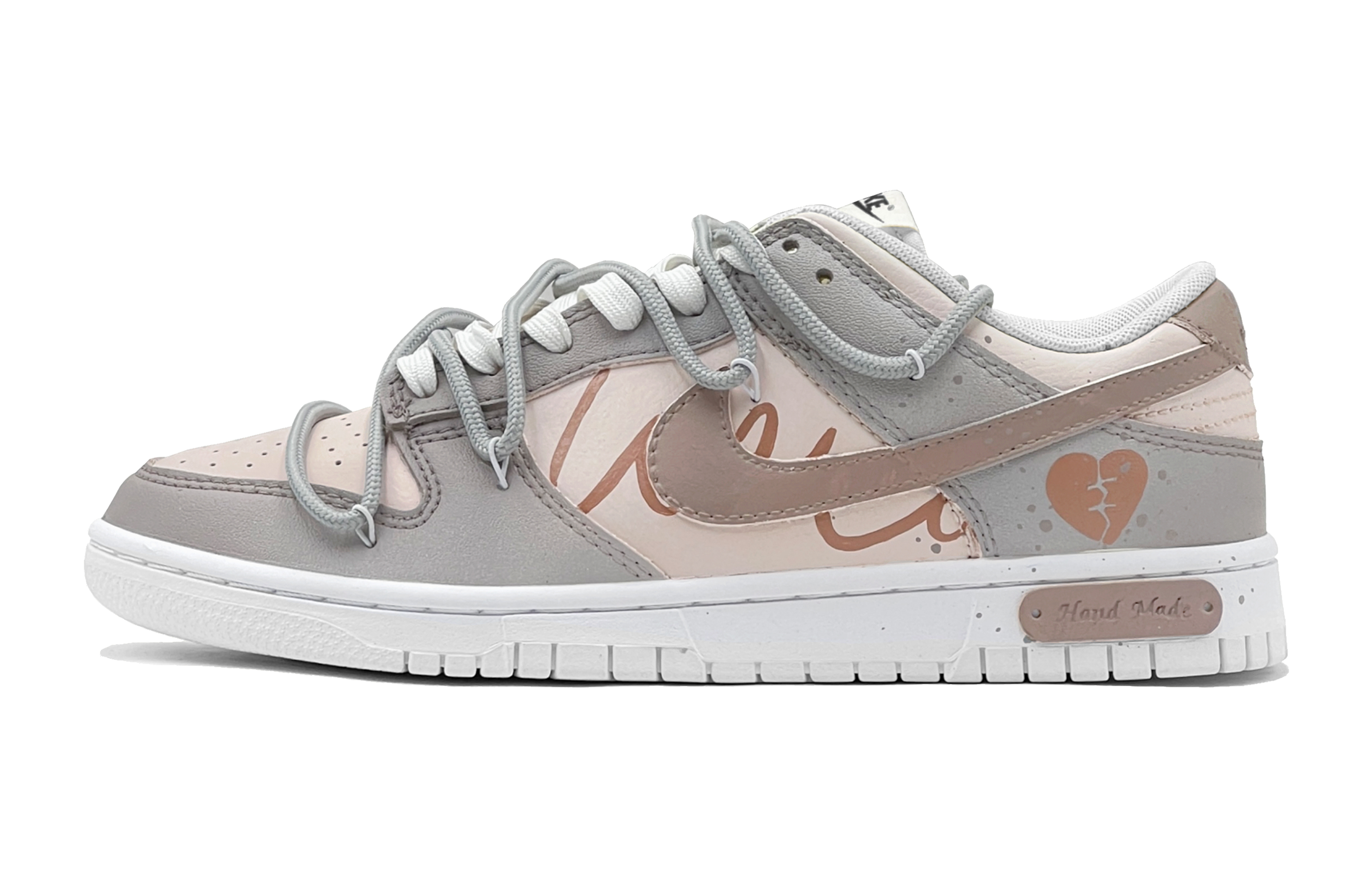 Buy [Shoes Custom] Nike Dunk Low 'Cinta Morandi Abu-abu Pink' DJ6188-101(TeamS-爱心灰粉莫兰迪男)