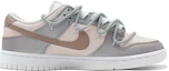 Order 【訂製球鞋】Nike Dunk Low 解構風 雙鞋帶設計 LOVE 莫蘭迪 愛心塗鴉 隱藏式設計 低筒 板鞋 男款 灰粉