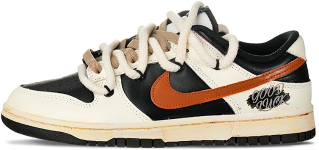 【客製化球鞋】Nike Dunk Low 幸運反轉 塗鴉 麻繩 解構 復古風格 戶外 小眾 百搭 低筒 板鞋 男款 黑白 Order 【客製化球鞋】Nike Dunk Low 幸運反轉 塗鴉 麻繩 解構 復古風格 戶外 小眾 百搭 低筒 板鞋 男款 黑白
