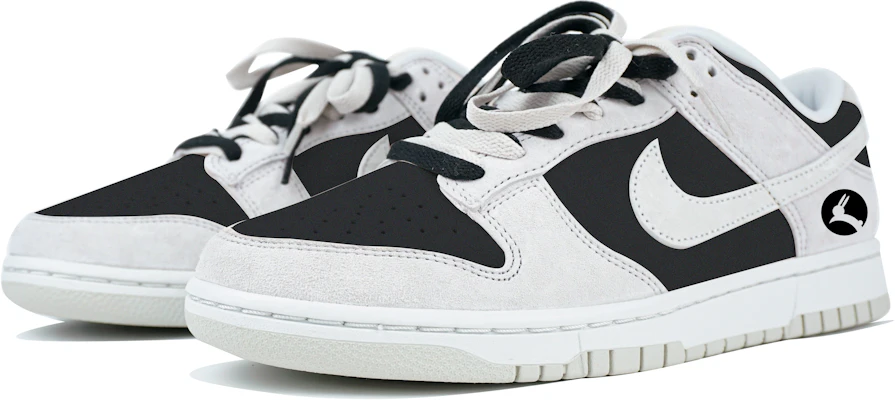 【客製化球鞋】 Nike Dunk Low 玖制 輕客製 翻毛皮 高街 兔年限定 剪影 低幫 板鞋 男款 黑白 Shop 【客製化球鞋】 Nike Dunk Low 玖制 輕客製 翻毛皮 高街 兔年限定 剪影 低幫 板鞋 男款 黑白