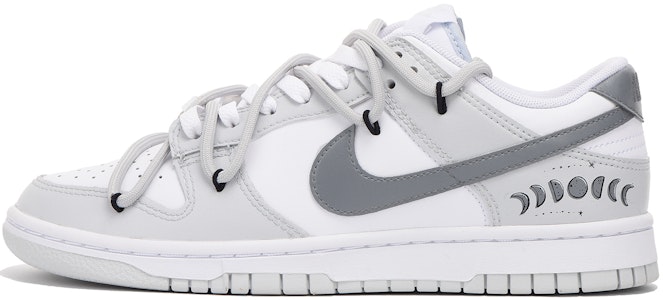 【訂製球鞋】Nike Dunk Low 月球軌跡 高街風調 禮盒 低筒 滑板鞋 男款 灰白 Buy 【訂製球鞋】Nike Dunk Low 月球軌跡 高街風調 禮盒 低筒 滑板鞋 男款 灰白